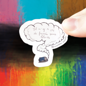 fumigene Sticker Fumigène - Pas de fumée sans flic !