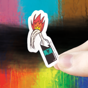 molotov Sticker Molotov - Anargender, on fire !