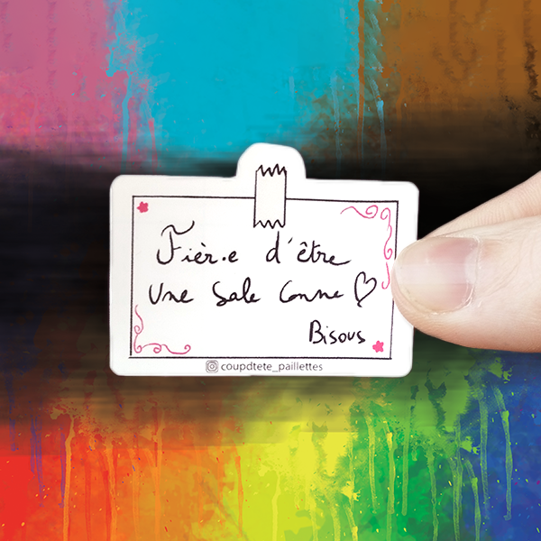 Sticker Sale Conne - Bisous Brigitte !